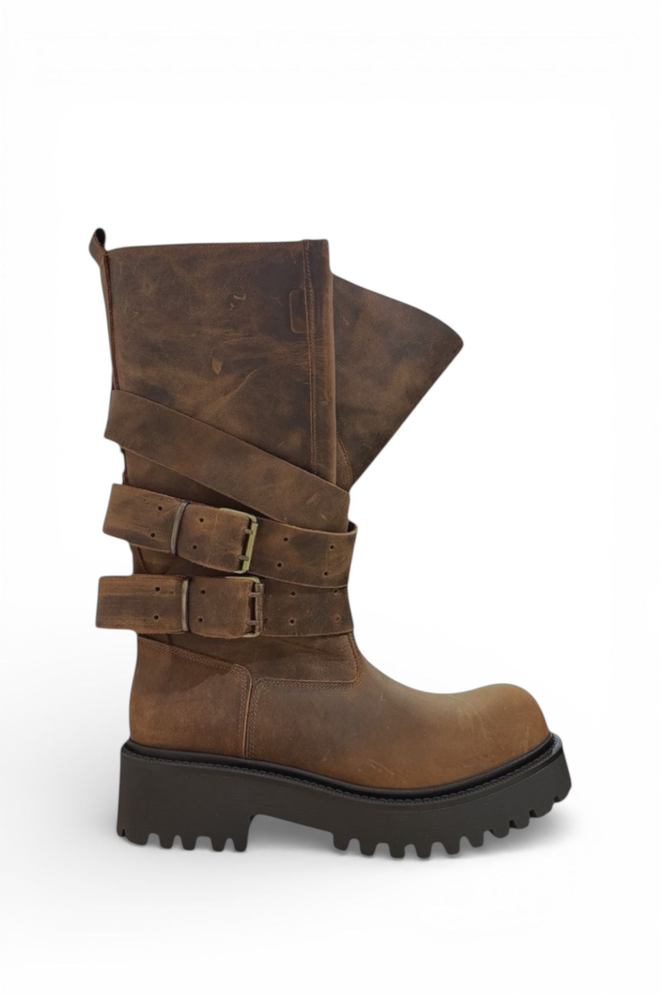 Amphibious with leather and suede straps - Kessy