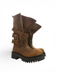Amphibious with leather and suede straps - Kessy