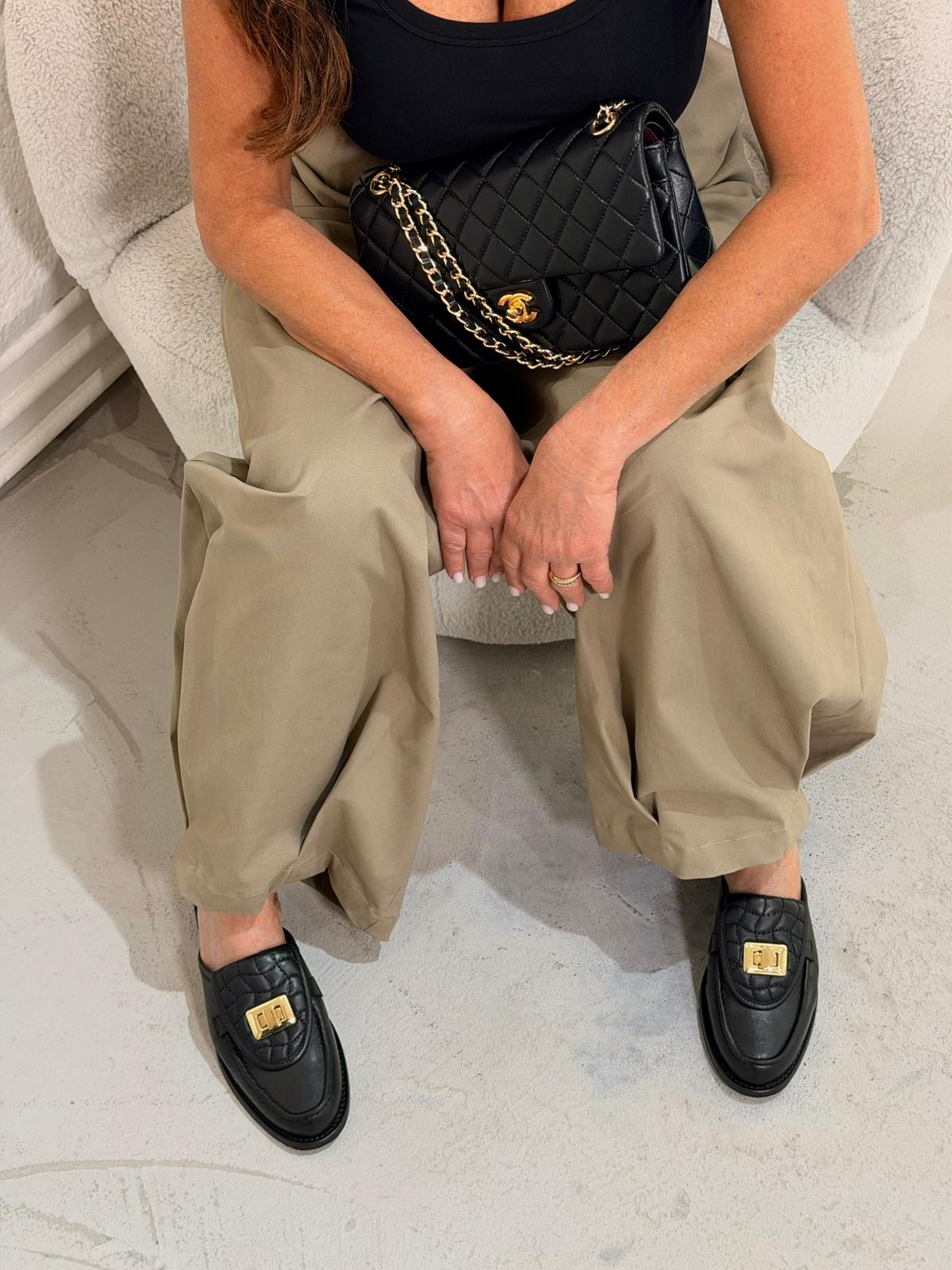 Black leather loafer - Carys