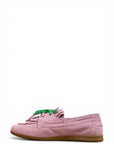 Mocassino con frange in camoscio rosa - Velvet