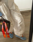 Mocassin en daim bleu ciel - Icon