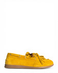 Yellow suede fringed loafer - Velvet