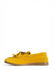 Yellow suede fringed loafer - Velvet