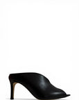 Sandalo spuntato con tacco pelle nero - Roselyn