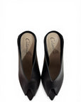 Sandalo spuntato con tacco pelle nero - Roselyn