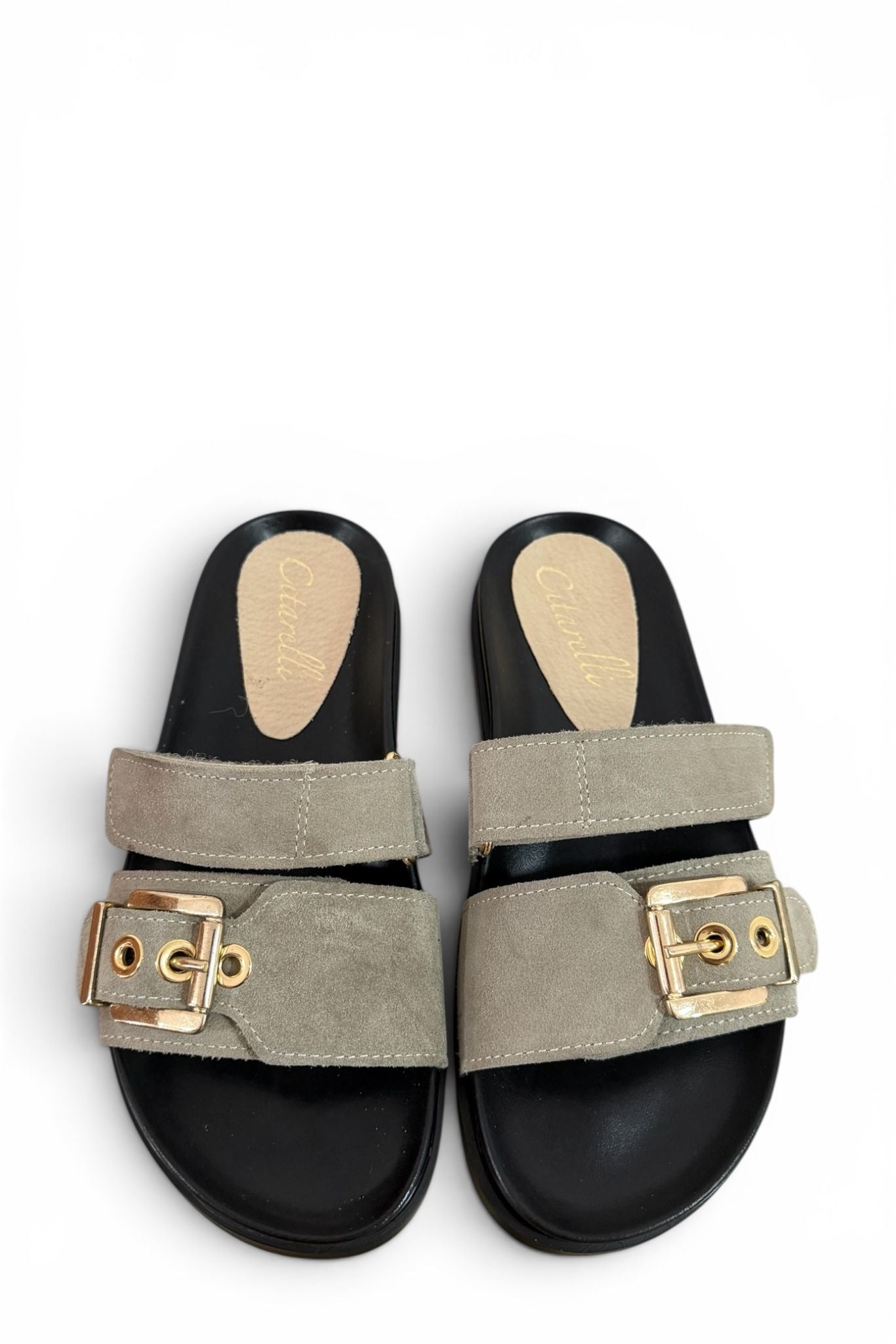 Mules à brides et boucle dorée - Katy SS25