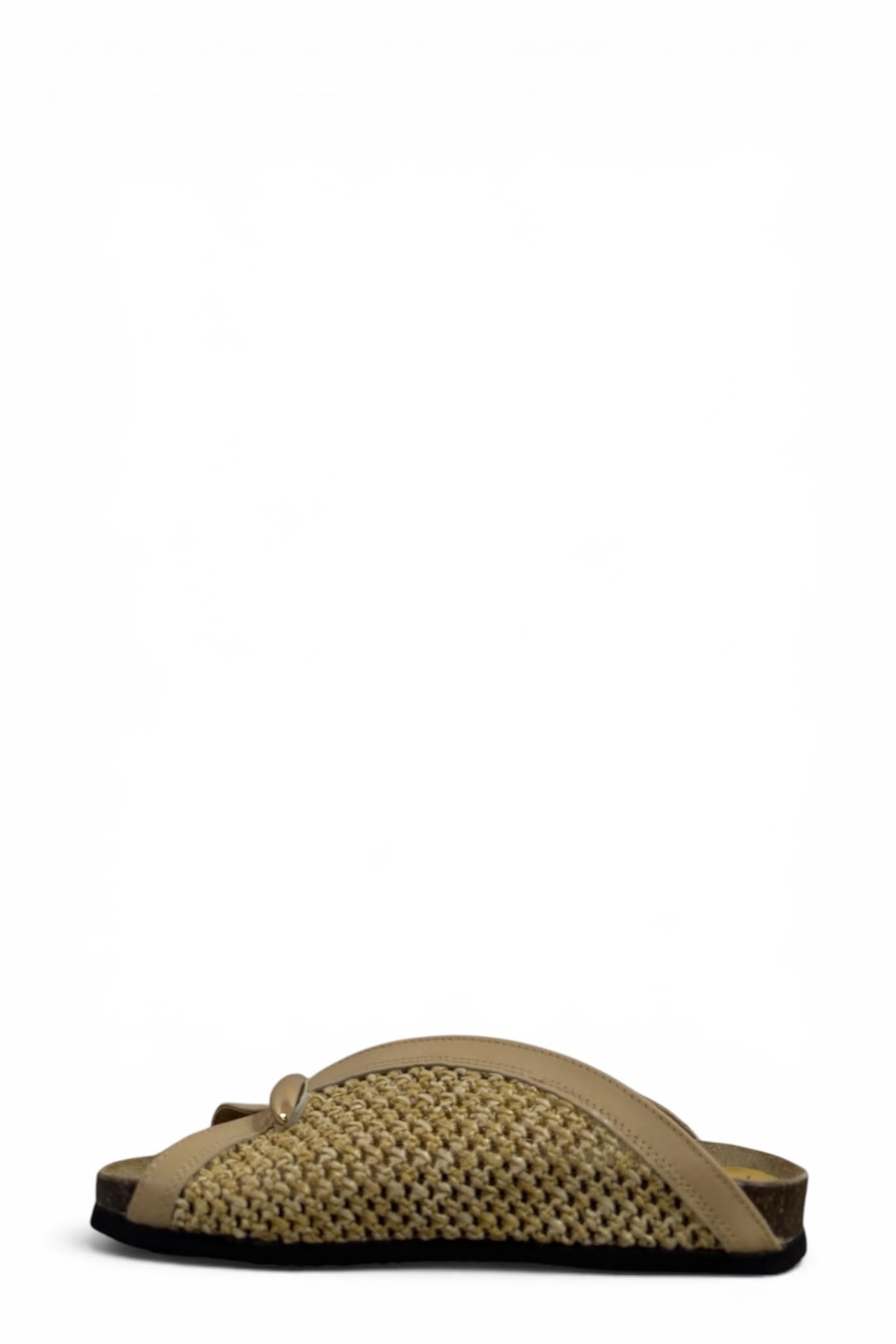 Sabot in raffia con dettaglio oro - Allis