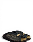 Sabot in raffia con dettaglio oro - Allis