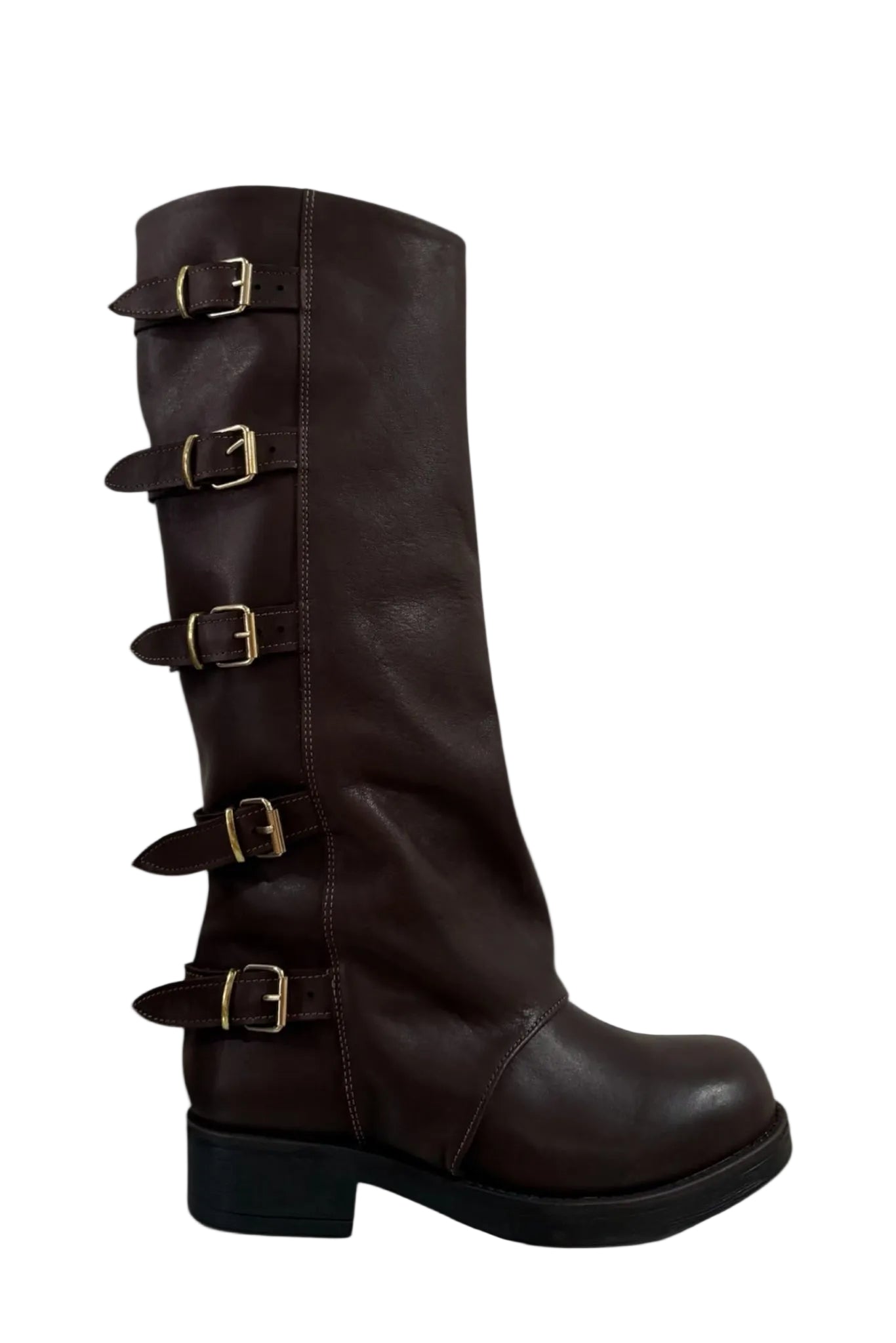 Anfibio con fibbie in pelle marrone - Prince