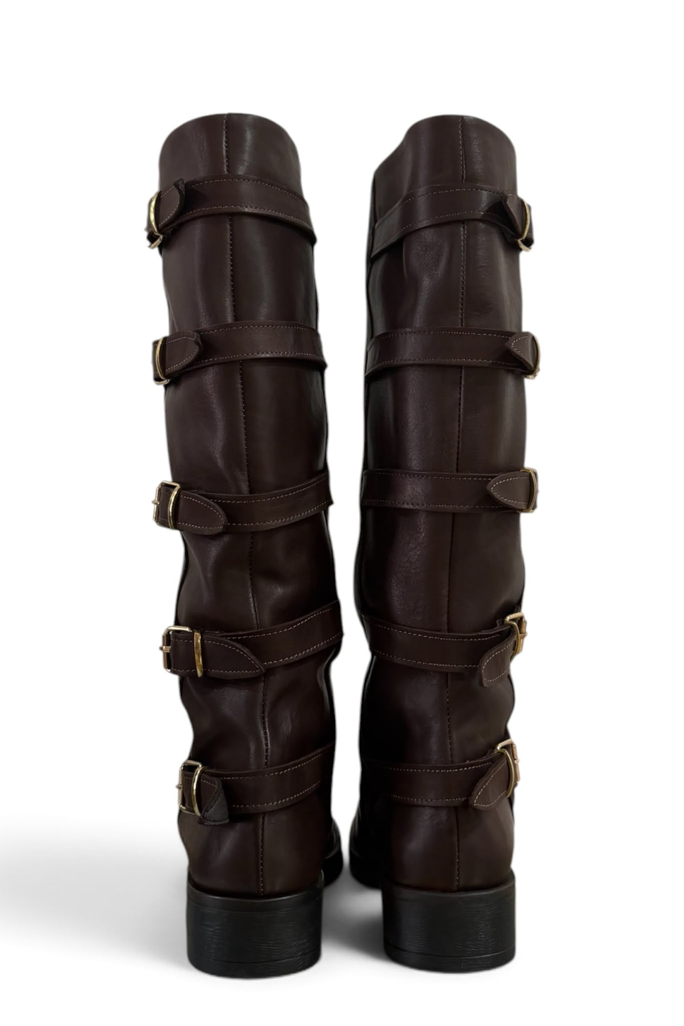 Anfibio con fibbie in pelle marrone - Prince