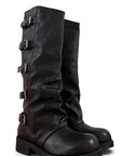 Chaussure montante à boucles en cuir noir - Prince