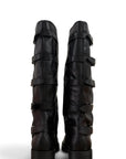 Chaussure montante à boucles en cuir noir - Prince