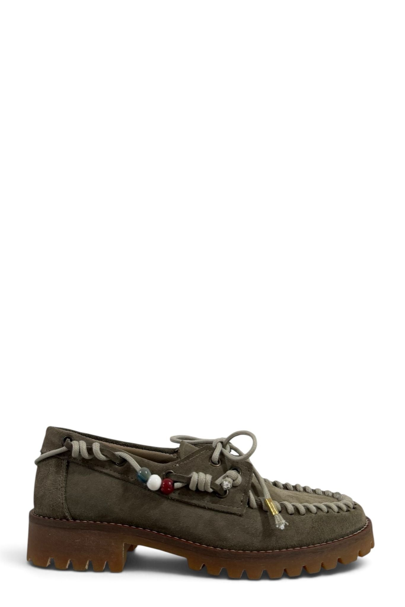 Mocassino in camoscio taupe - Ally