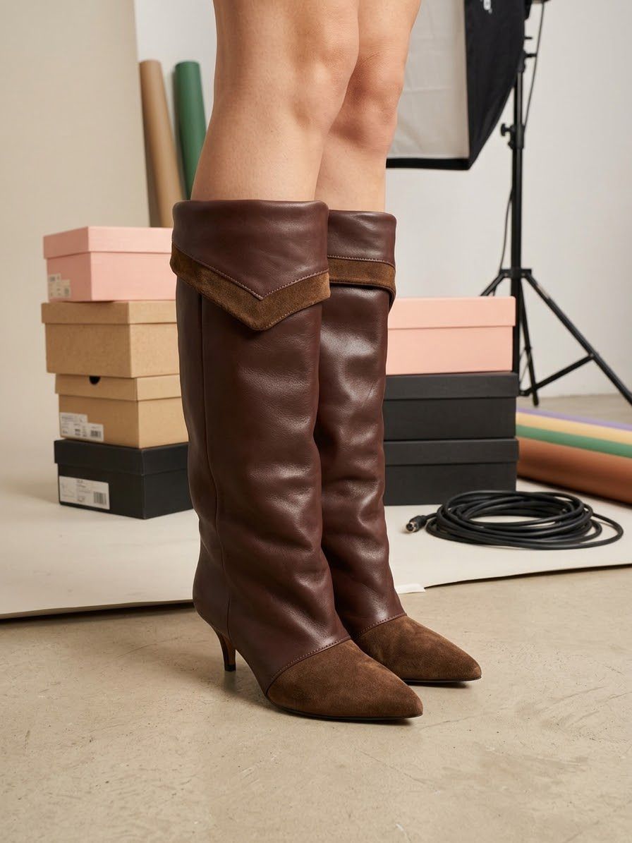 Stivale in pelle e camoscio marrone - Marsh
