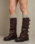 Anfibio con fibbie in pelle marrone - Prince