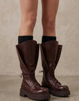 Anfibio alto in pelle marrone - Clarissa