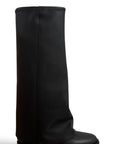 Botte en cuir noir plissé - Marchal