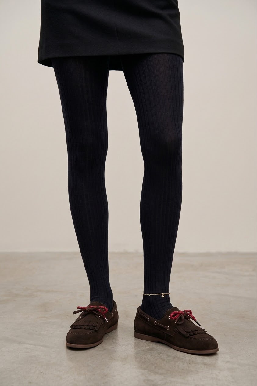 Dark brown suede fringed loafer - Velvet