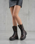 Amphibious boot with mole suede pocket - Maya