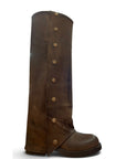 Anfibio con piegone in pelle marrone - Harley buttons