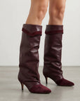 Stivale in pelle e camoscio bordeaux - Marsh