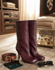 Black leather ankle boot - MRS LOW New