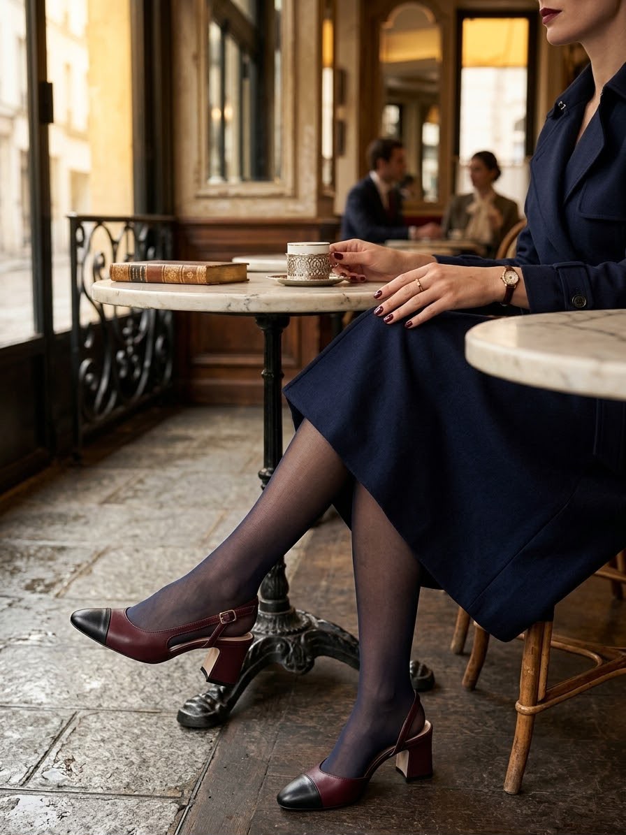 Slingback sol soft bordeaux - Clara