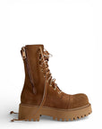 Amphibian boot with double leather and suede laces - Royce