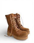 Amphibian boot with double leather and suede laces - Royce