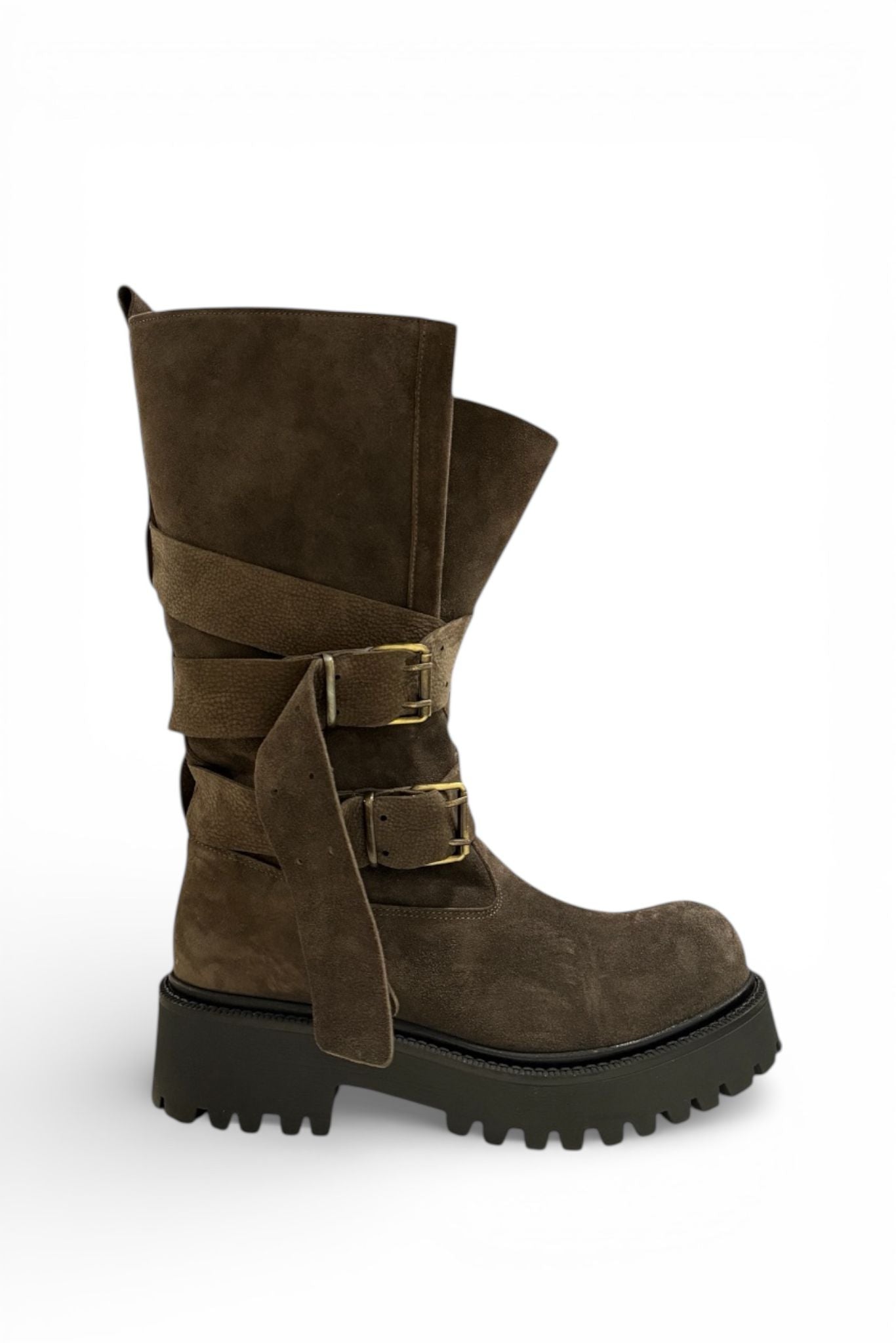 Amphibious with leather and suede straps - Kessy