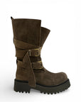 Amphibious with leather and suede straps - Kessy