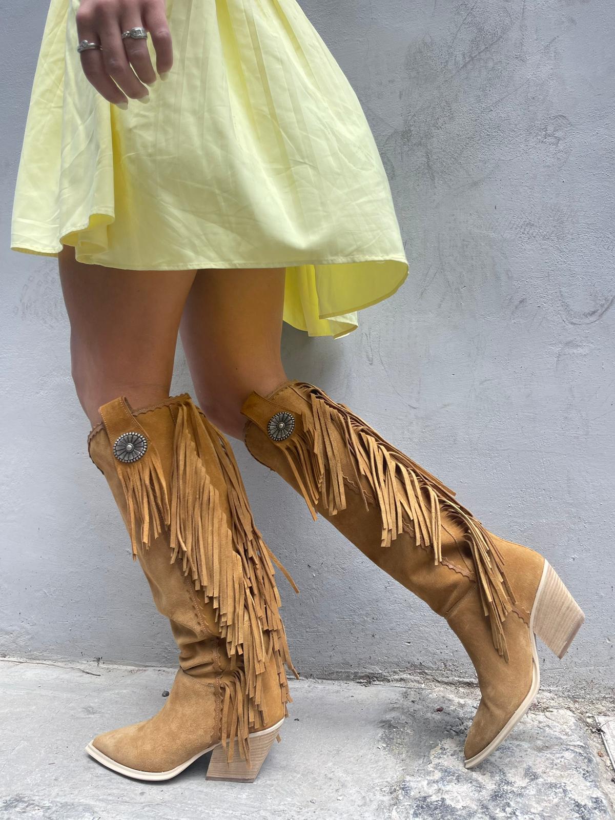 Outfit Stivaletti Estivi Frange Indianini Kikkiline Stivaletti